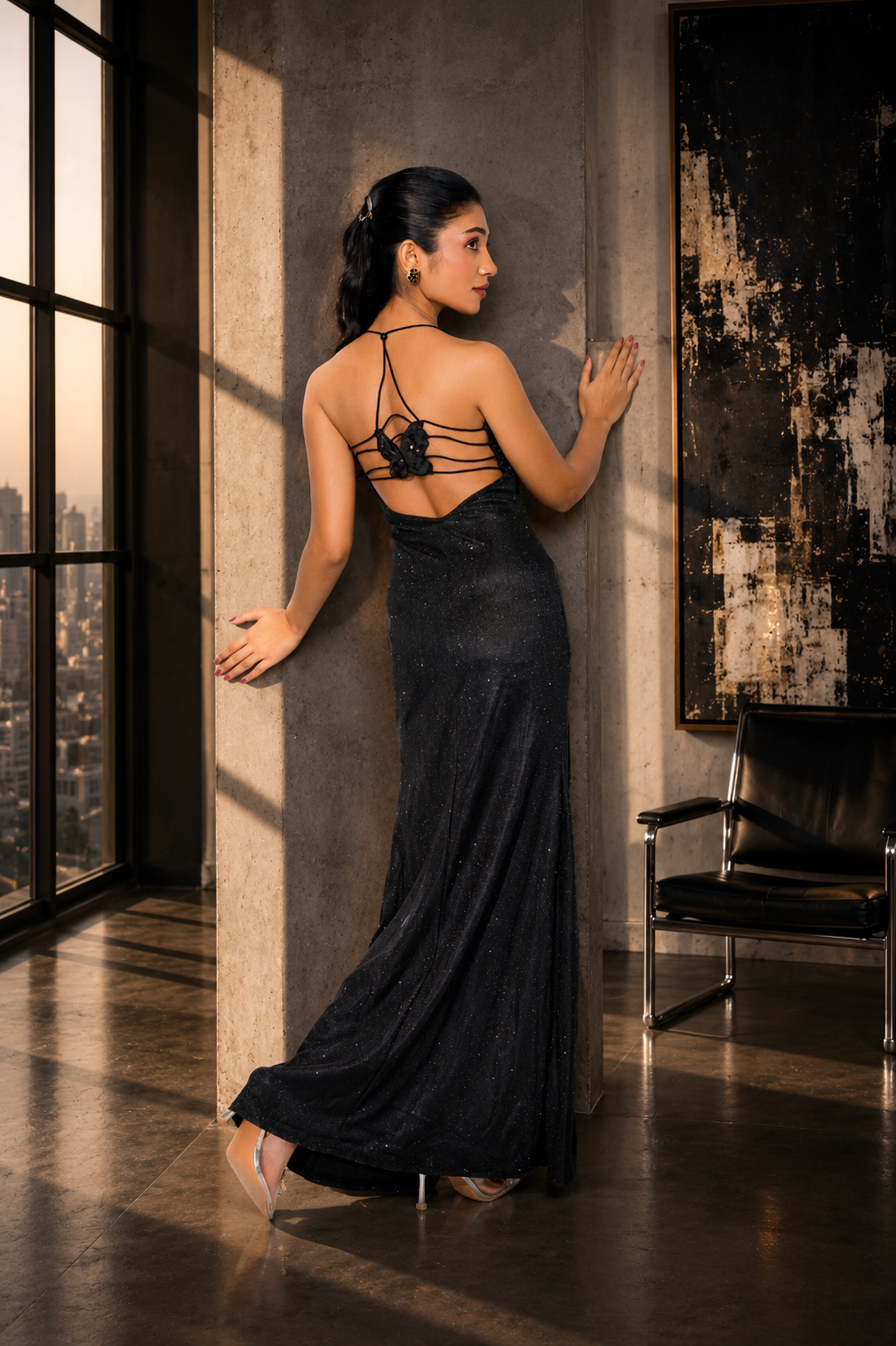 Elegant Lace Evening Maxi Dress for Women