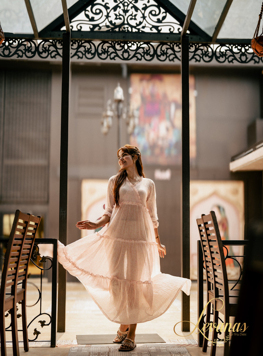 Summer Blossom Halter Maxi Dress | Morning Dew Collection