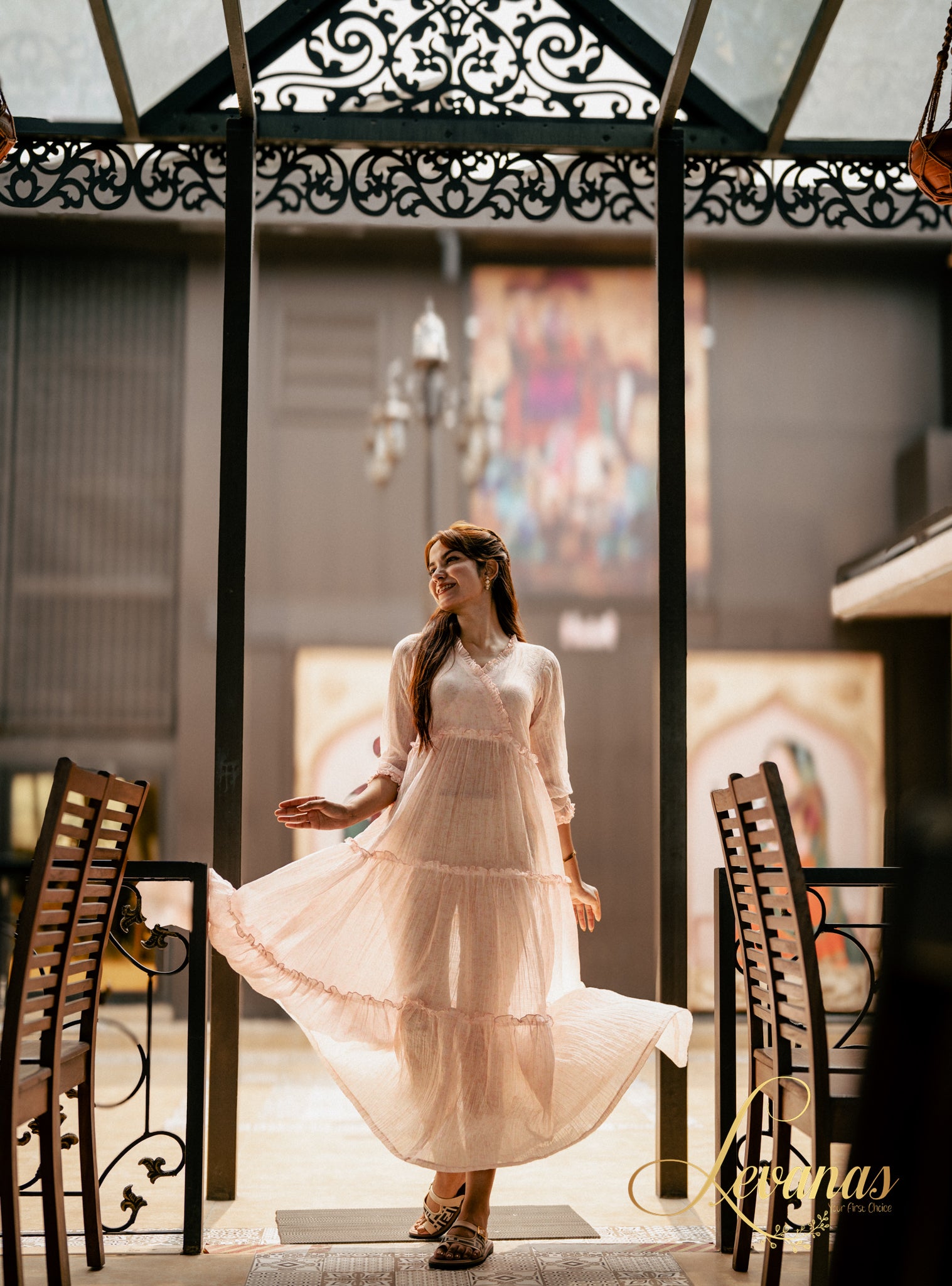 Summer Blossom Halter Maxi Dress | Morning Dew Collection